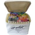 Conjunto de Canetas de Feltro Alex Bog Canvas Luxe Professional 80 Peças Multicolor