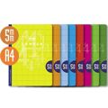 Caderno Lamela Multicolor A4 50 Folhas 10 Unidades