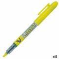 Marcador Fluorescente Pilot V Light Amarelo 12 Unidades