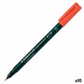 Marcador Permanente Staedtler Lumocolor 313-2 S Vermelho 0,4 mm (10 Unidades)