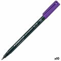 Marcador Permanente Staedtler Lumocolor 317-6 M Violeta (10 Unidades)