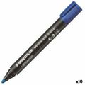 Marcador Permanente Staedtler Lumocolor 352-3 Azul (10 Unidades)