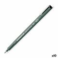 Marcadores Staedtler Pigment Line Preto (10 Unidades)