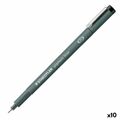 Marcadores Staedtler Pigment Line Preto (10 Unidades)