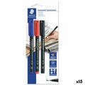 Conjunto de Canetas de Feltro Staedtler Lumocolor 317-S (15 Unidades)