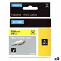 Kit de Manga Termoretrátil Rhino Dymo ID1-9 9 X 1,5 mm Preto Amarelo (5 Unidades)