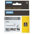 Cinta Laminada para Máquinas Rotuladoras Rhino Dymo ID1-12 12 X 5,5 mm Preto Branco Etiqueta Autoadesivas (5 Unidades)