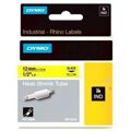 Kit de Manga Termoretrátil Rhino Dymo ID1-12 12 X 1,5 mm Preto Amarelo (5 Unidades)