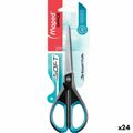 Tesouras Maped Essentials Soft E4682 Preto Azul Aço Inoxidável 17 cm (24 Unidades)