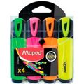 Conjunto de Marcadores Fluorescentes Maped Fluor Quality Neon Multicolor (3 Unidades)