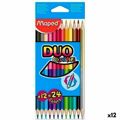 Lápis de Cores Maped Duo Color' Peps Multicolor 12 Peças Ponta Dupla (12 Unidades)