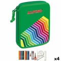 Estojo Duplo Alpino Verde Multicolor 32 Peças 4 Unidades