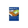 Etiquetas para Impressora Multi 3 Inkjet Láser Branco Reto 100 Folhas 70 X 33,8 mm (24 Unidades)