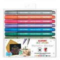 Conjunto de Canetas de Feltro Alpino Metallic Marker Multicolor (12 Unidades)