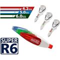 Fita Corretora Office Box Super R6 6 M 4,2 mm Recarga Vermelho (24 Unidades)