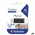 Pendrive Verbatim Pinstripe Preto 16 GB (10 Unidades)