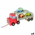 Camião Portaveículos e Carros Woomax 5 Peças 29,5 X 12 X 8,5 cm 4 Unidades