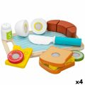 Conjunto de Alimentos de Brincar Woomax Pequeno-almoço 14 Partes 4 Unidades