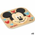 Puzzle Infantil de Madeira Disney Mickey Mouse + 12 Meses 6 Peças (12 Unidades)