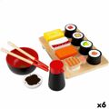 Jogo de Madeira Woomax Sushi 14 Partes (6 Unidades)