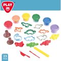 Jogo de Plasticina Playgo Dinossauros (6 Unidades)