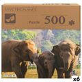 Puzzle Colorbaby Elephant 500 Peças 6 Unidades 61 X 46 X 0,1 cm