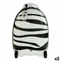 Mochila Trólei Rastar Zebra Infantil 2,4 Ghz Telecomando 5 kg (2 Unidades)