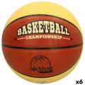 Bola de Basquetebol Aktive 5 Bege Laranja Pvc 6 Unidades