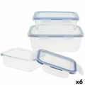 Conjunto de Recipientes de Cozinha Herméticos Empilháveis Max Home 6 Unidades 23 X 7,5 X 17,5 cm