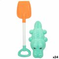 Conjunto de Brinquedos de Praia Colorbaby 2 Peças Crocodilo Pá Polipropileno (24 Unidades)