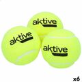 Bolas de Padel Aktive 3 Peças Amarelo 6 Unidades