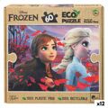 Puzzle Infantil Frozen Dupla Face 60 Peças 70 X 1,5 X 50 cm (12 Unidades)