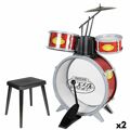 Bateria Musical Bontempi Vermelho Plástico 50 X 68 X 50 cm (7 Peças) (2 Unidades)