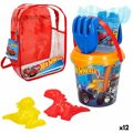 Conjunto de Brinquedos de Praia Hot Wheels ø 18 cm Polipropileno (12 Unidades)