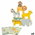 Jogo de Construção + Figuras Woomax Animais 16 Peças 7 X 7 X 1,5 cm (6 Unidades)