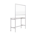 Mesa de Estar com Placa Transparente com Rodas 1200x1900x475 mm COVID-19