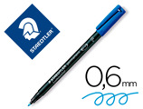 Marcador Staedtler Lumocolor Retroprojeção 318-3 Ponta 0,6mm Azul