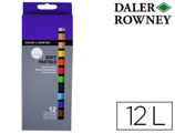 Lápis Pastel óleo Daler Rowney Simply Suave Caixa de 12 Cores Sortidas