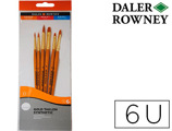 Pinceis Daler Rowney Simply Art Cabo Dourado Blister de 6 Unidades