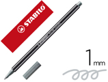 Marcador Stabilo Aguarelavel Pen 68 Metálico Prata 1 mm