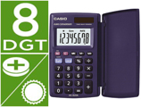 Calculadora Casio hs-8ver Bolso 8 Digitos Conversão Moeda com Capa Cor Azul