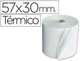 Rolo Termico para Impressora 57x30x11 mm 58 gr