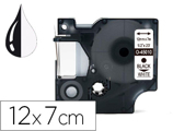 Fita Q-connect 1000 Preta-branca 12mm X 7mt d1