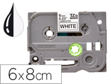 Fita Q-connect tze-211 Branca-preta 6mm Comprimento 8 mt