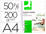 Papel Q-connect Foto Mate Dupla Face Din A4 para Fotocopiadoras e Impressoras a Tinteiro Pack de 50 Folhas 220 gr