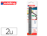 Marcador Edding Ponta Fibra 1200 Preto n.1 Ponta Redonda 0.5 mm Blister de 2 Unidades