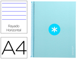 Caderno Espiral A4 Micro Antartik Capa Forrada 80f 90 gr Horizontal 1 Banda 4 Furos Cor Celeste