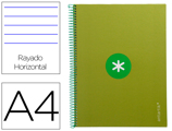 Caderno Espiral A4 Micro Antartik Capa Forrada 80f 90 gr Horizontal 1 Banda 4 Furos Cor Verde