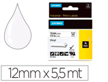 Fita Dymo Vinil Branco 12mm X 5,5mt para Etiquetadora Rhino