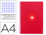 Caderno Espiral A4 Micro Antartik Capa Dura 80f 100 gr Quadricula 5mm sem Bandas 4 Furos Cor Framboesa